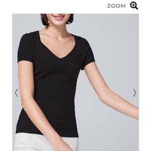 NWT White House Black Market Sweetheart Sweater in Black size M